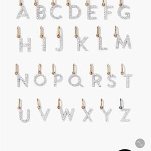 Mejuri Diamond Letter Charm L 14k Gold